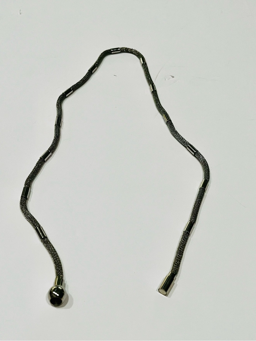 Stainless Steel Mesh Necklace and Bracelet Set - Silver $30 sku85 - Picture 5 of 6